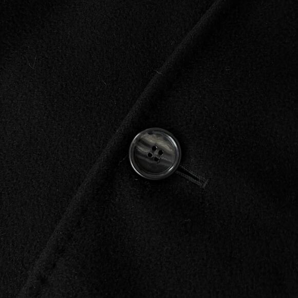 Abraham & Straus Royal Cashmere Men’s Long Overcoat Black Vintage Wool Cashmere - Picture 2 of 9